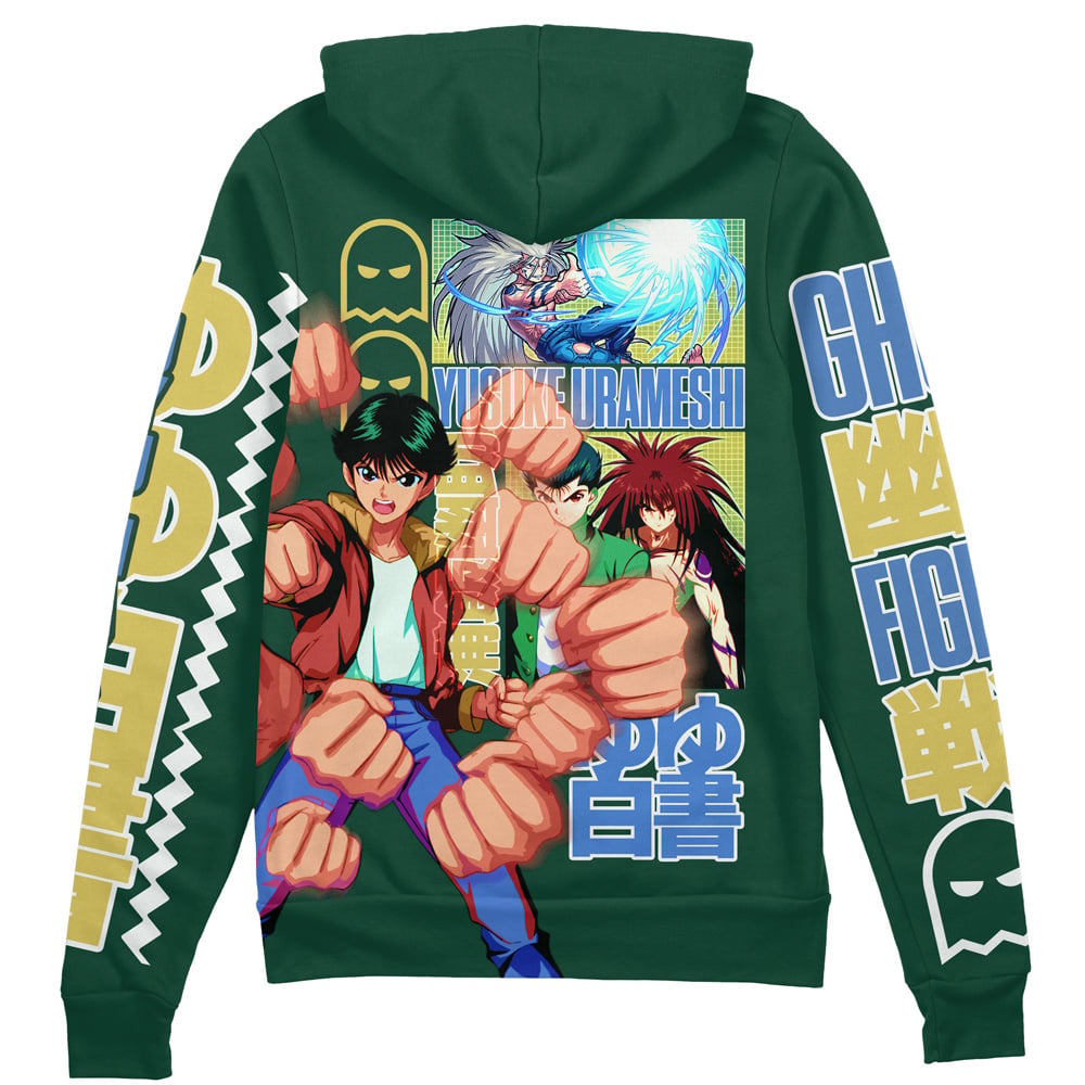 Morukai "Yusuke Urameshi V3 Yuyu Hakusho Streetwear Zip Hoodie Jacket