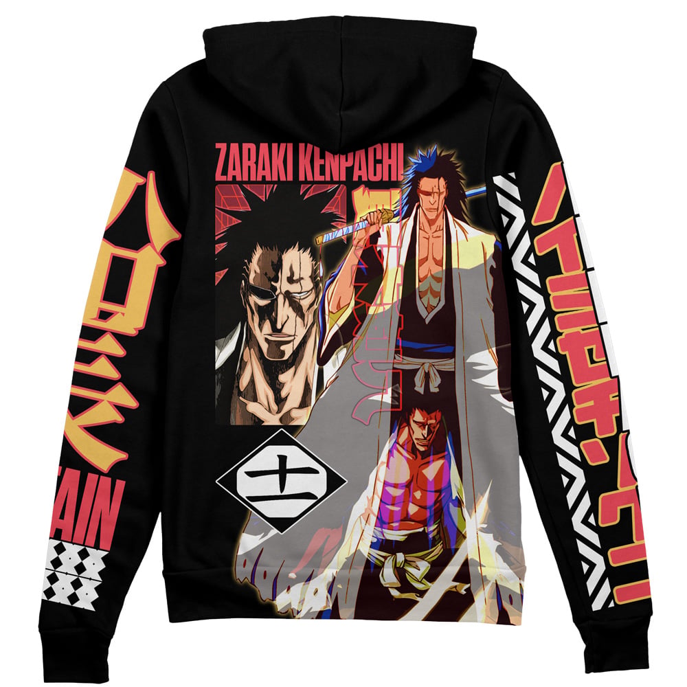 Morukai "Demon Kenpachi Zaraki" Bleach Streetwear Zip Hoodie Jacket