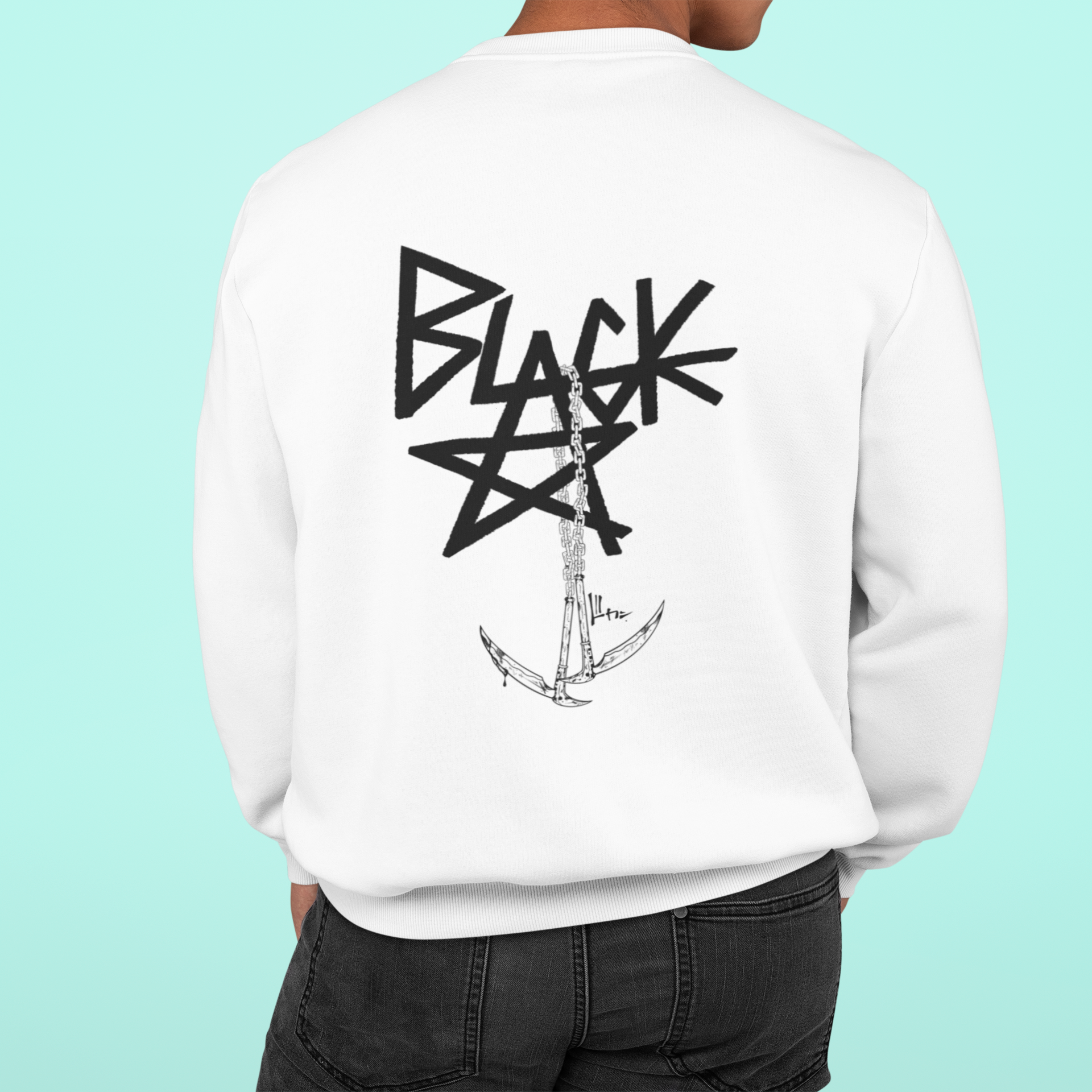 Morukai "Black☆Star Chain Scythe" Soul Eater Unisex Sweatshirt