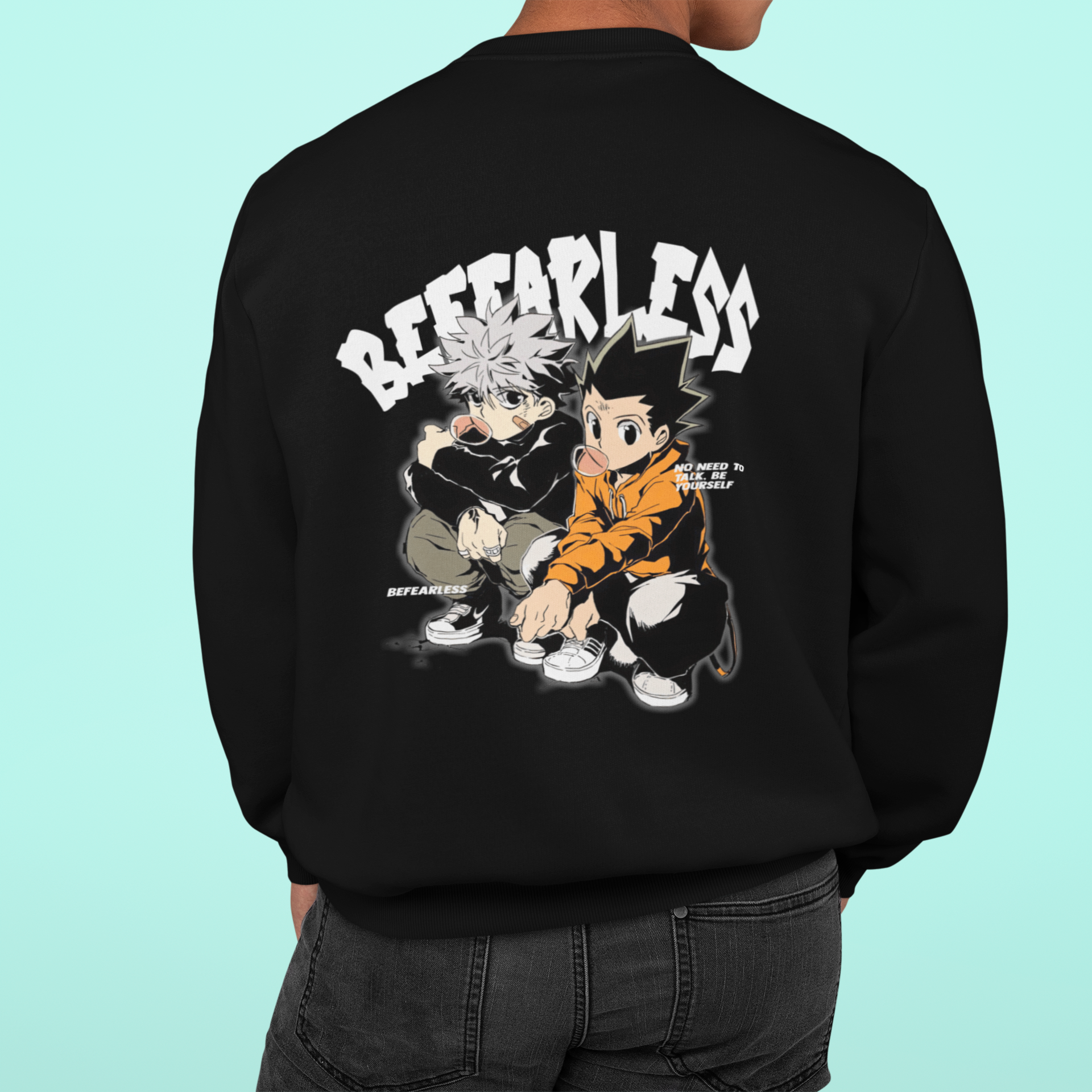Morukai "Gon Freecss x Killua Zoldyck Be Fearless" Hunter x Hunter Unisex Sweatshirt