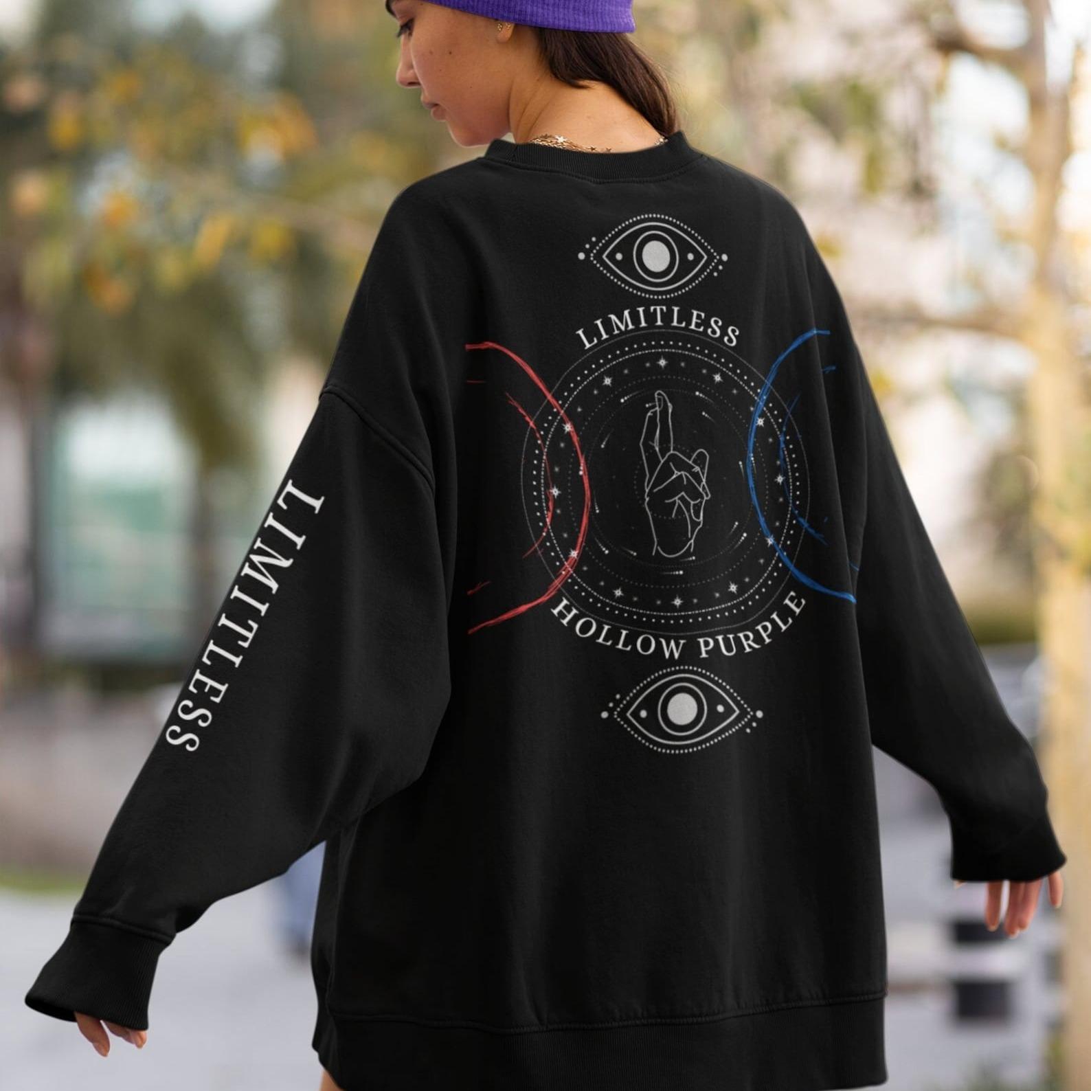 Morukai "Satoru Gojo Cursed Technique - Back" Jujustu Kaisen AOP Sweatshirt