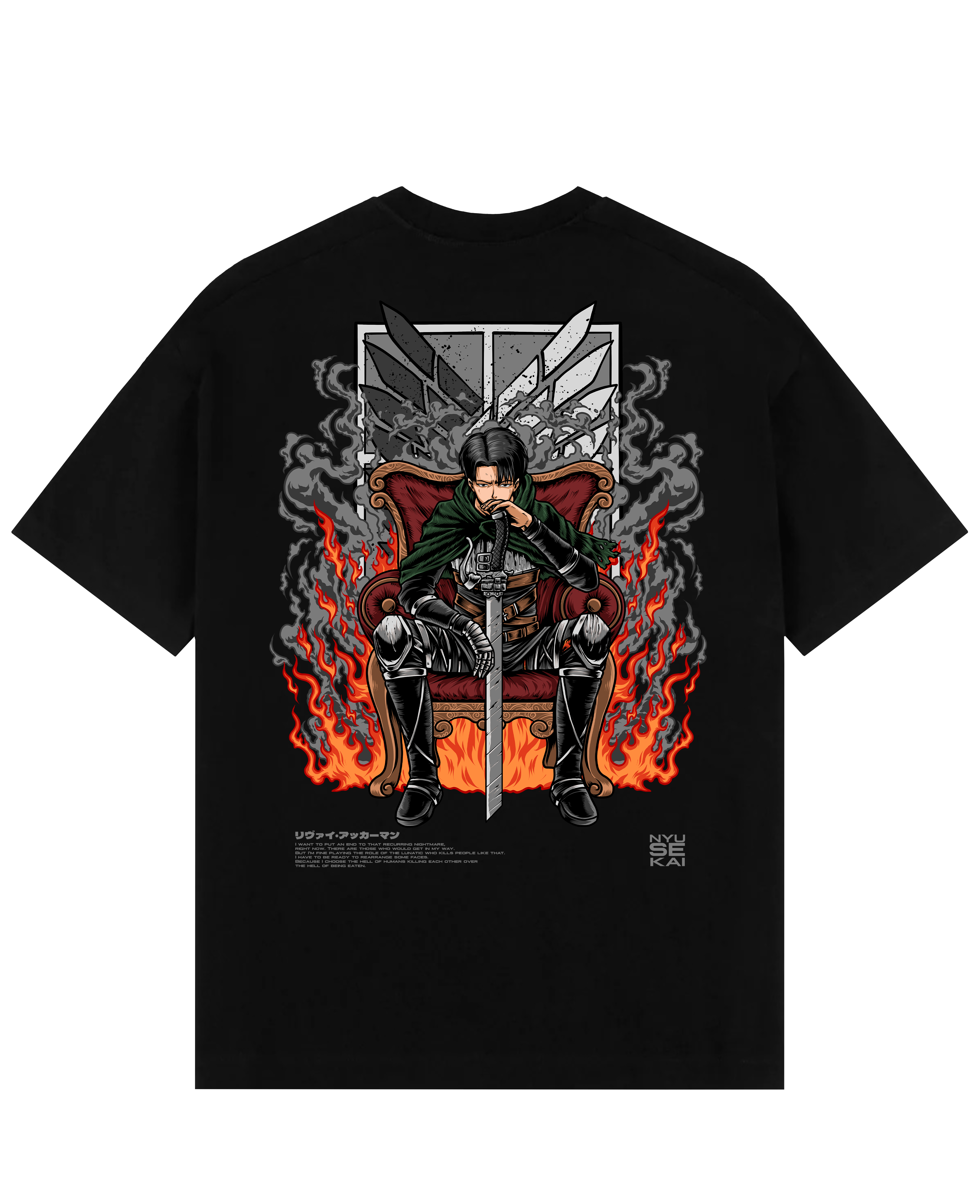 Morukai "Levi X Throne - AOT Oversize T-Shirt