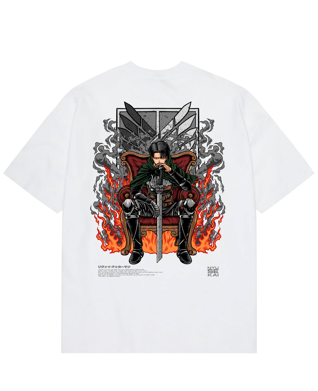 Morukai "Levi X Throne - AOT Oversize T-Shirt