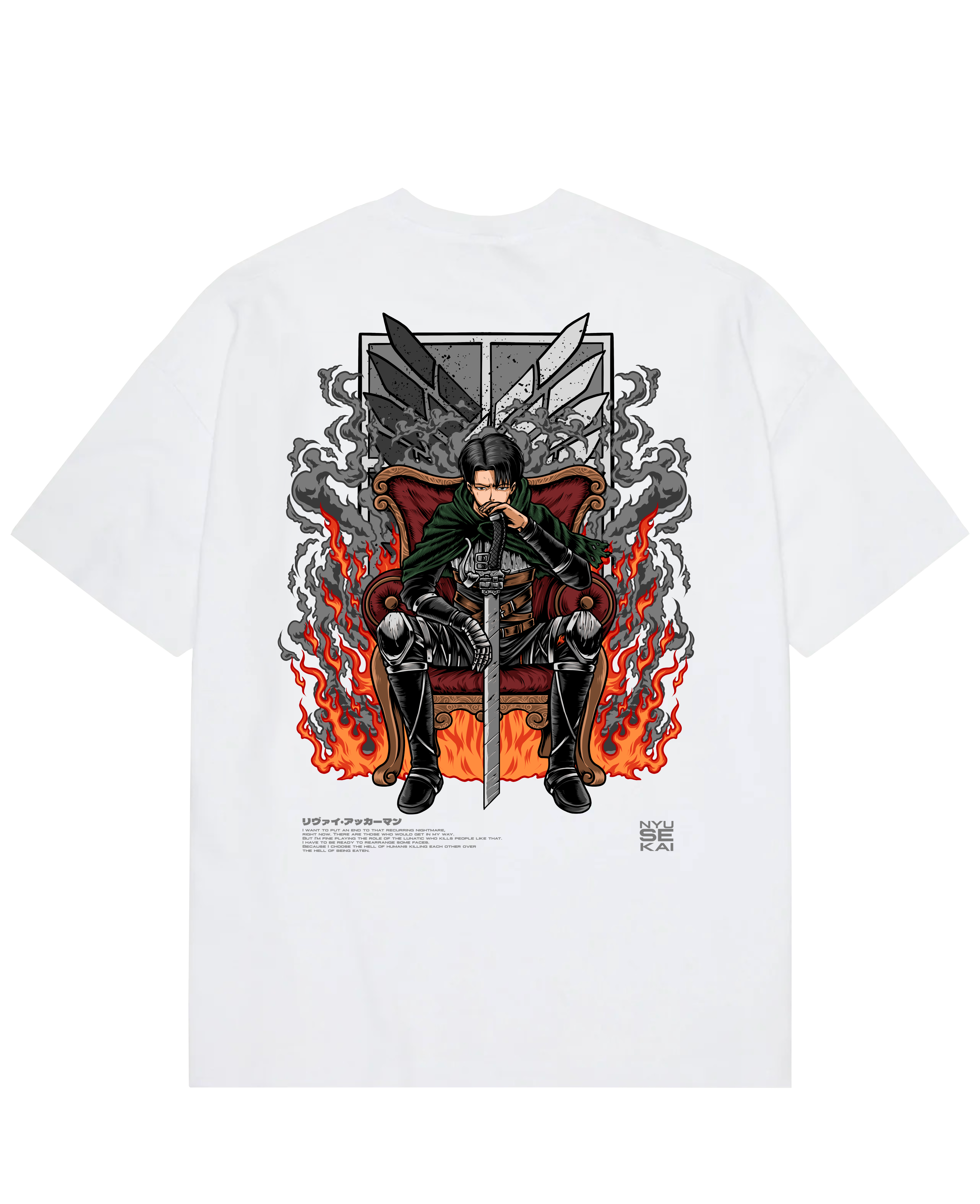 Morukai "Levi X Throne - AOT Oversize T-Shirt