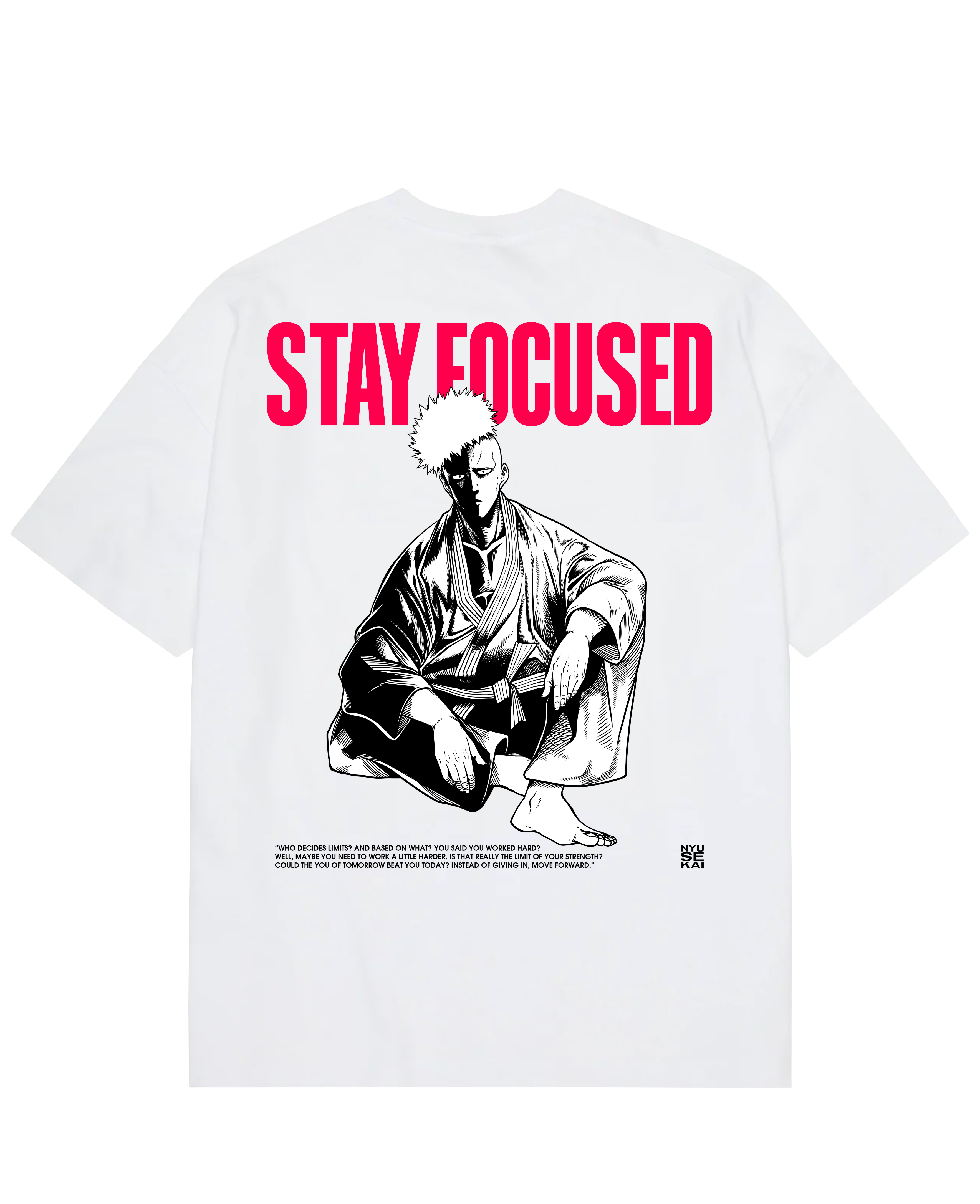 Morukai "Saitama Stay Focused" One Punch Man Unisex T-Shirt