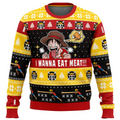 Morukai "I Want To Eat Meat Luffy One Piece Ugly Sweater