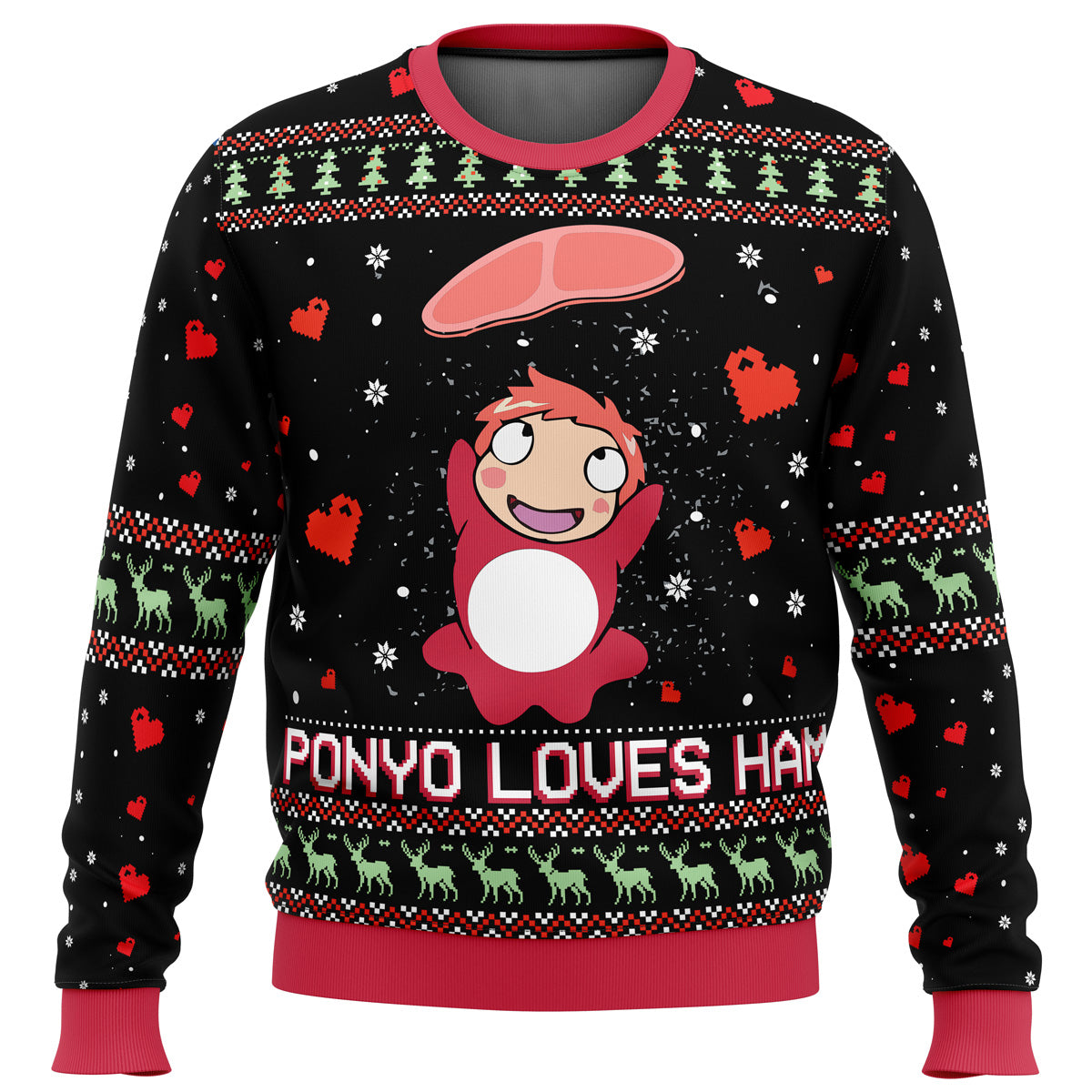 Morukai "Christmas Ponyo Loves Ham" Ponyo Ugly Sweater