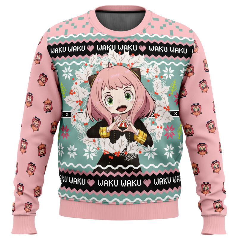 Morukai "Christmas Anya Forger Waku Waku" Spy x Family Ugly Sweater