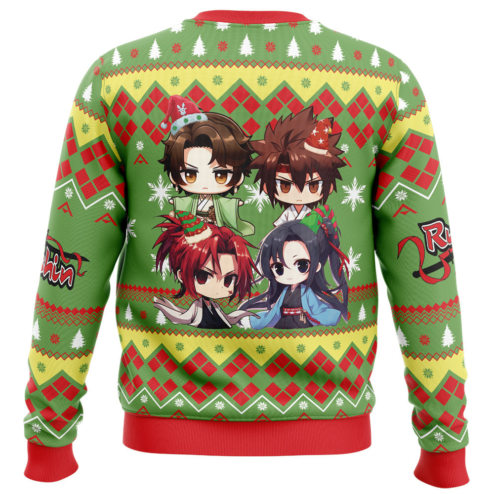 Morukai "Chibi Christmas Rurouni Kenshin Samurai X Ugly Sweater