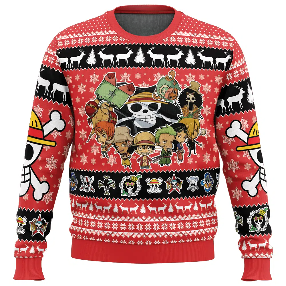 Morukai "Chibi Straw Hat Pirates One Piece Ugly Sweater