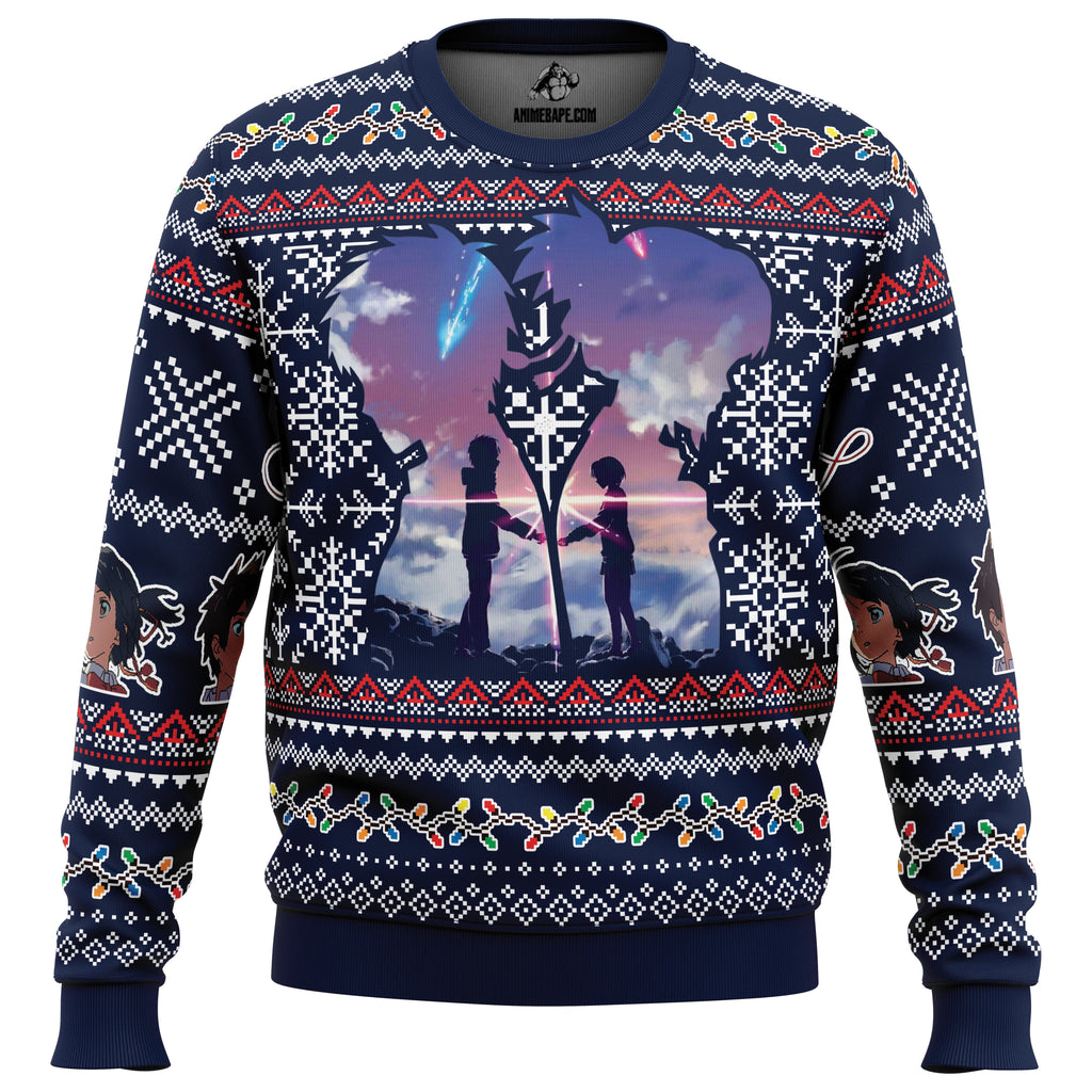 Morukai "Christmas Kimi No Nawa Your Name Ugly Sweater