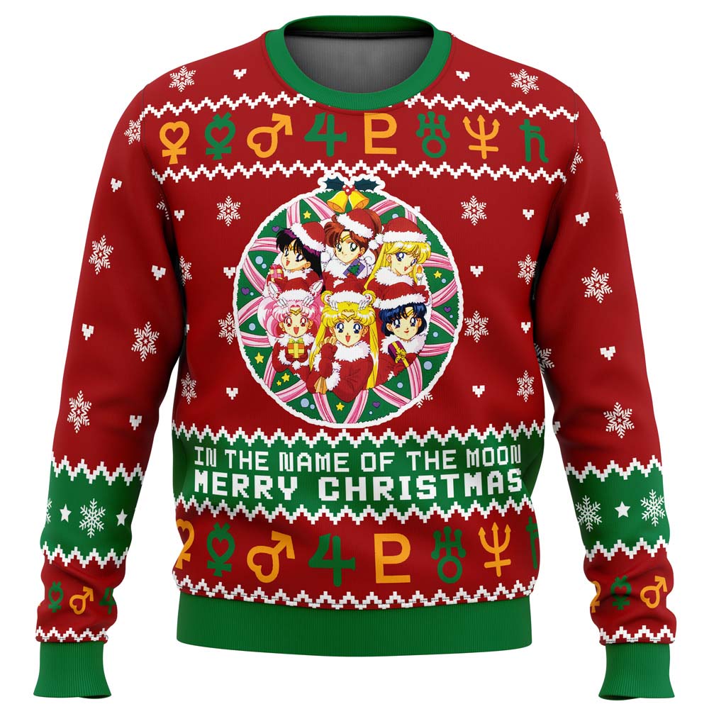 Morukai "Christmas Sailor Guardians Sailor Moon Ugly Sweater