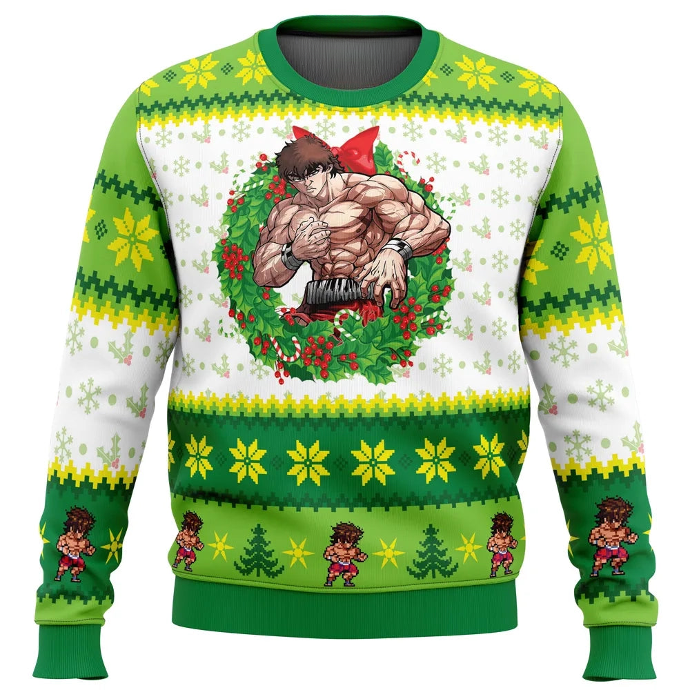 Morukai "Christmas Baki Hanma" Baki Ugly Sweater