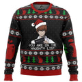 Morukai "You Are on The Naughty List" Death Note Ugly Sweater