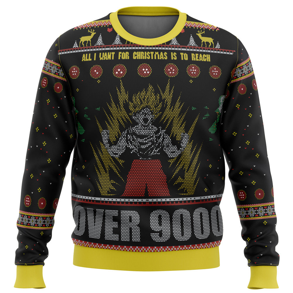 Morukai "Dragonball Z Goku Over 9000 Ugly Sweater