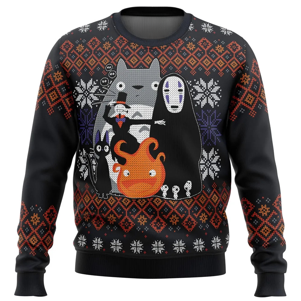 Morukai "Christmas Hayao Miyazaki's Creations" Original Ugly Sweater