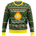 Morukai "HOWLS MOVING CASTLE Calcifer Fire is so Delightful Ugly Sweater