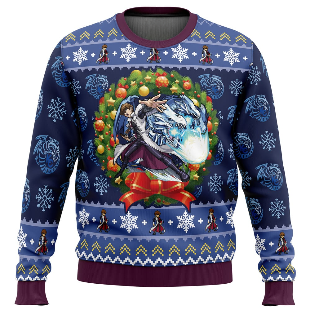 Morukai "Kaiba Blue-Eyes White Dragon Christmas Yugioh Ugly Sweater