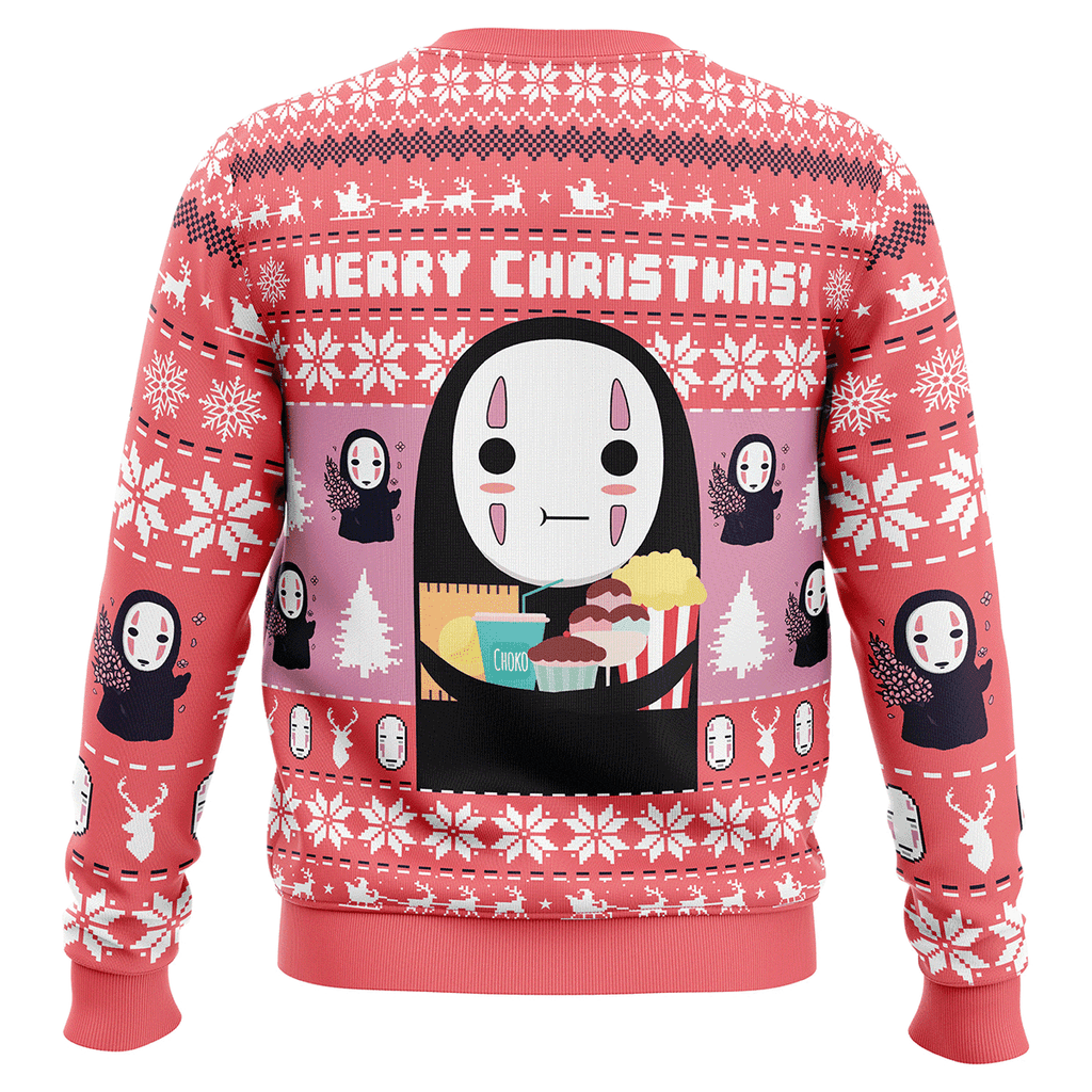 Morukai "Merry Christmas No Face Spirited Away Ugly Sweater