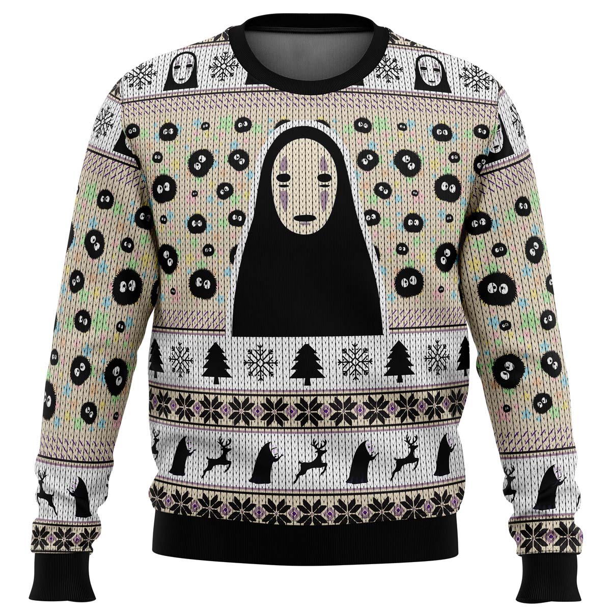 Morukai "No Face and Soot Sprites Spirited Away Studio Ghibli Ugly Sweater