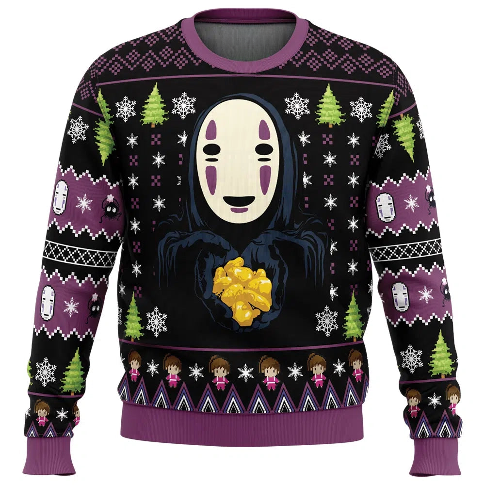 Morukai "No Face Gold Nuggets Spirited Away Ugly Sweater