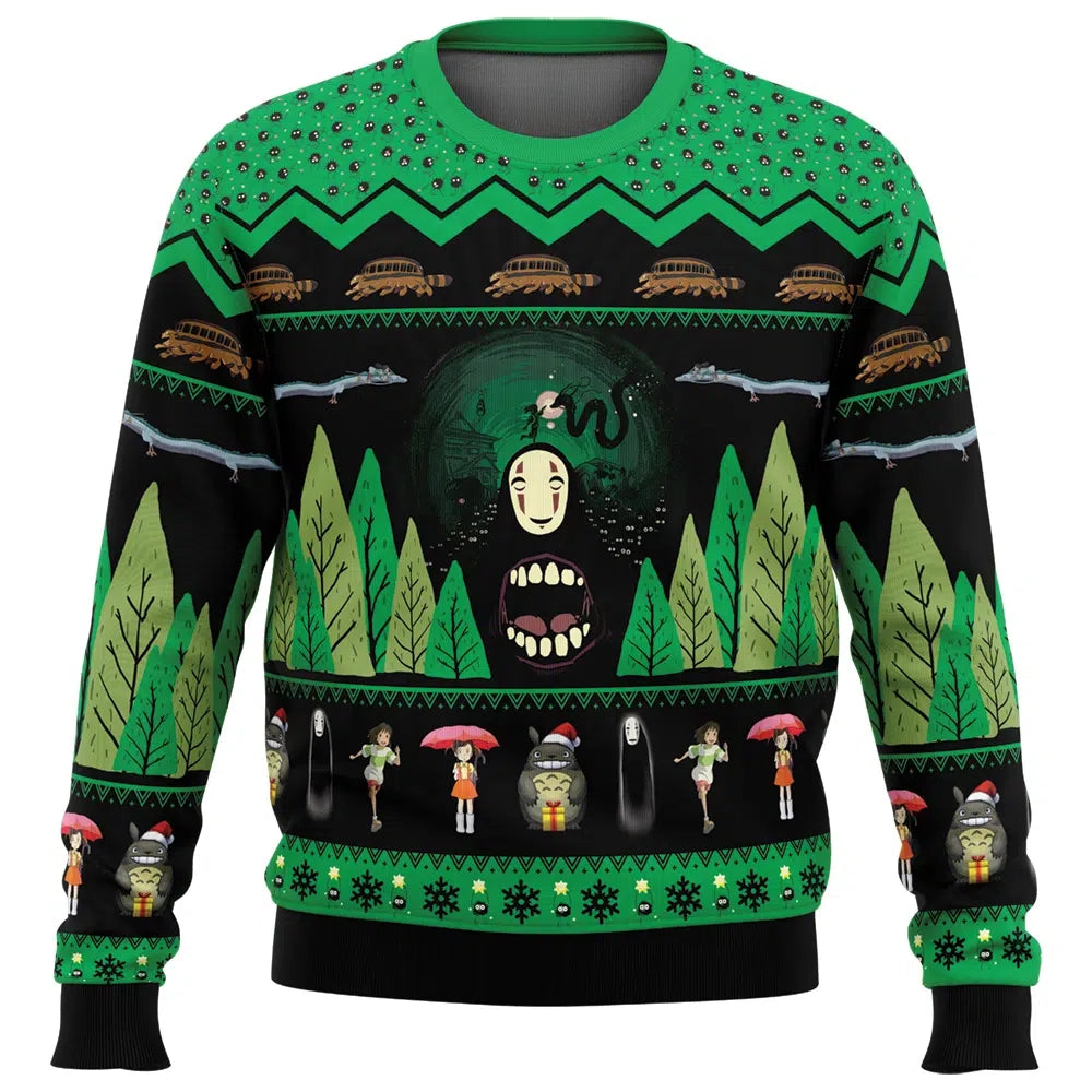 Morukai "No Face Spirited Away Ugly Sweater