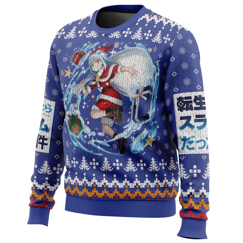 Morukai "Santa Rimuru That time I got reincarnated as a slime Christmas Sweater