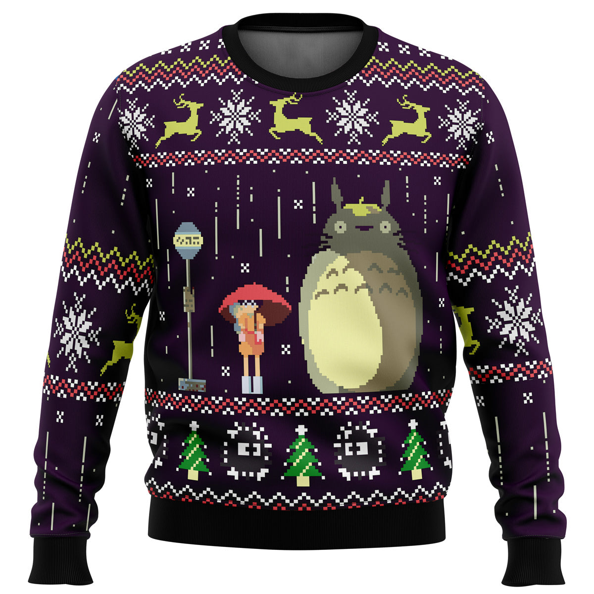 Morukai "Studio Ghibli Totoro Rain Miyazaki Ugly Sweater