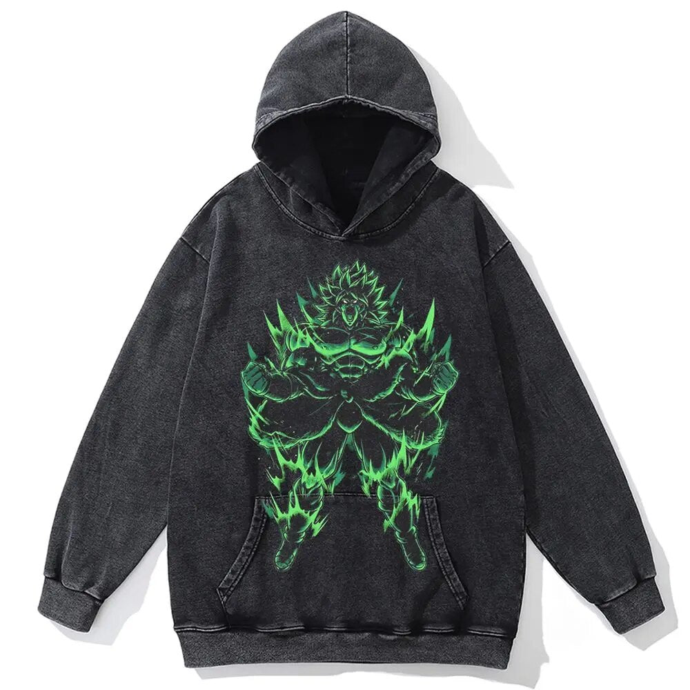 Morukai "Broly Legendary Saiyan" Dragon Ball Vintage Oversized Hoodie V2