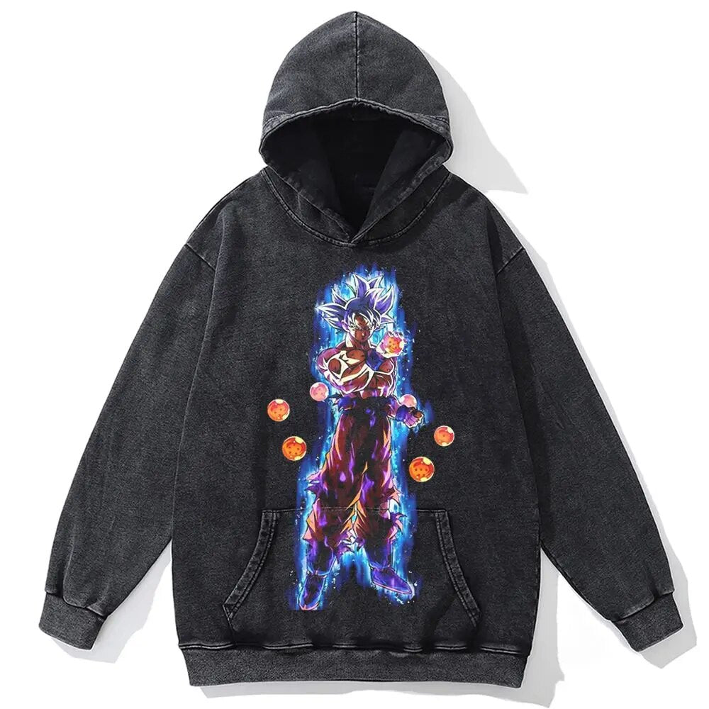 Morukai "Ultra Instinct Son Goku" Dragon Ball Vintage Oversized Hoodie