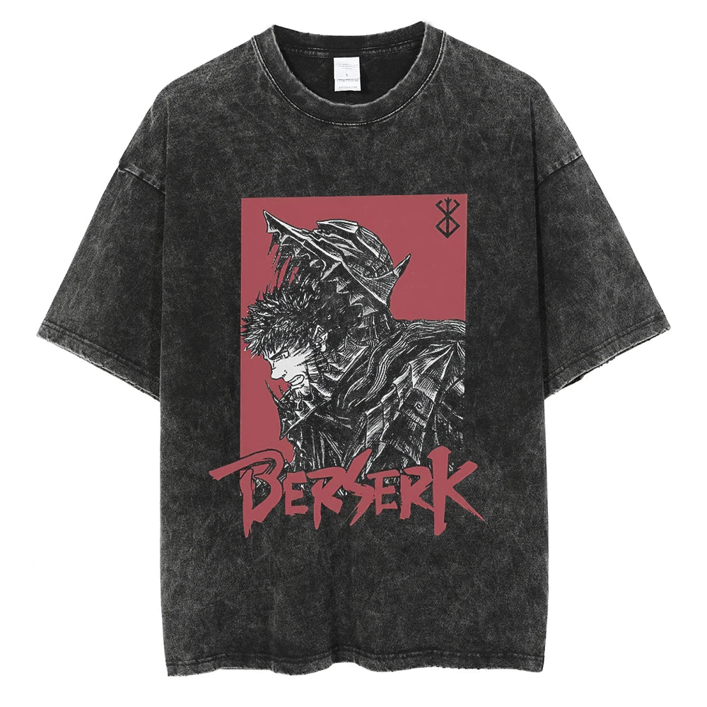 Morukai "Guts Berserker Armor" Berserk Vintage Washed Oversized T-Shirt V8