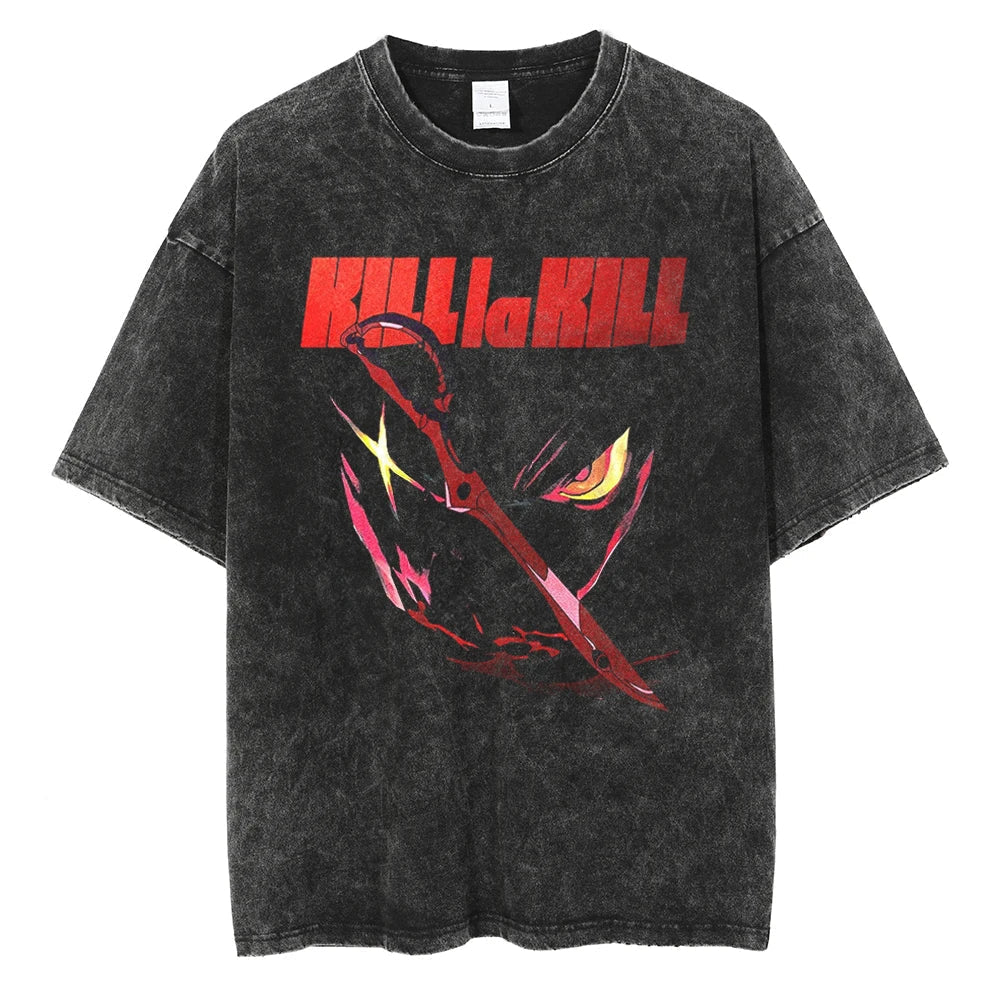 Morukai "Ryūko Matoi Senketsu" Kill la Kill Vintage Washed Oversized T-Shirt