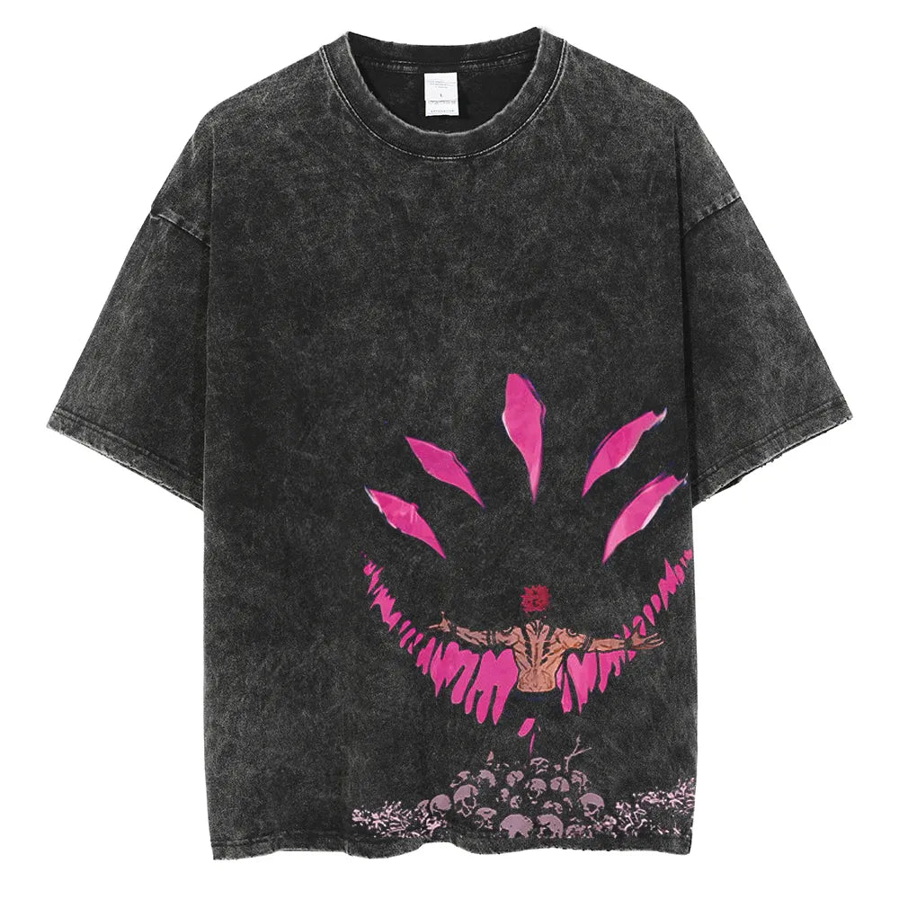 Morukai "Ryomen Sukuna Malevolent Shrine" Jujutsu Kaisen Vintage Washed Oversized T-Shirt