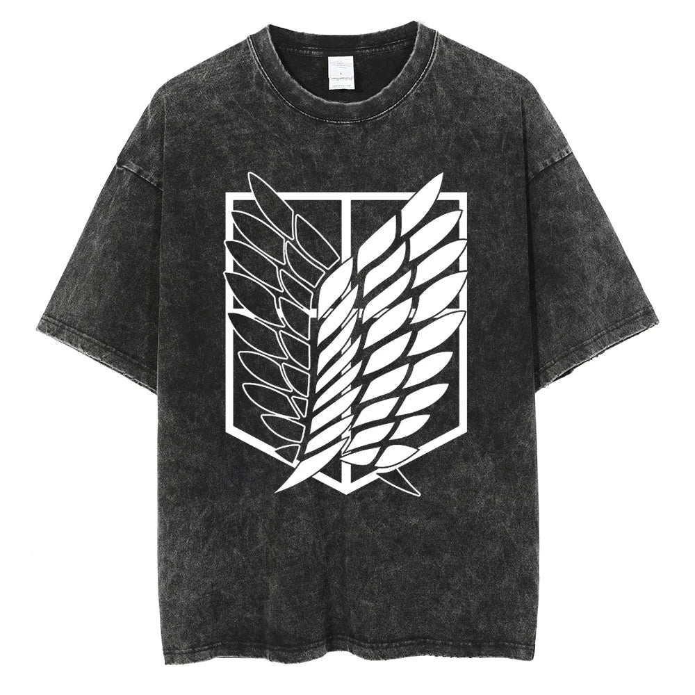 Morukai "Scouting Legion For the Glory of Humanity" Attack on Titan Vintage Washed Oversized T-Shirt