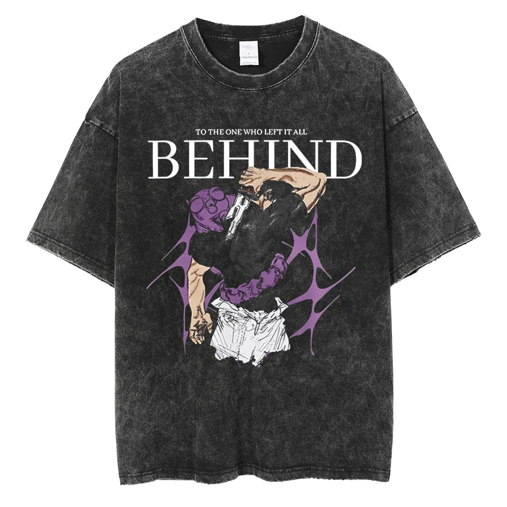 Morukai "Toji Fushiguro To the One Who Left It All Behind" Jujutsu Kaisen Vintage Washed Oversized T-Shirt V2