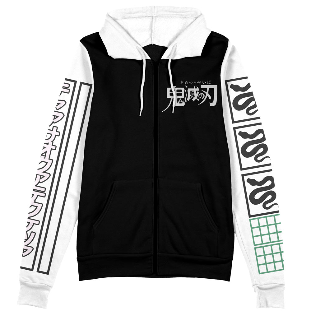 Morukai "Obanai Iguro Demon Slayer Streetwear Zip Hoodie Jacket