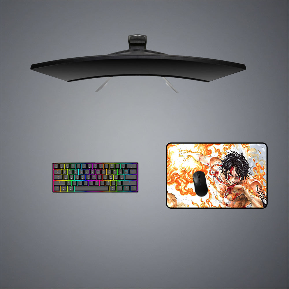 Morukai "Ace Fire" One Piece Gaming Mouse Pad