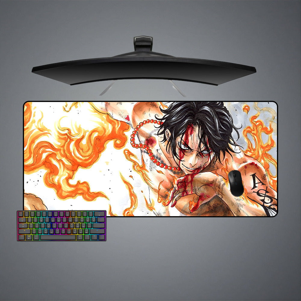 Morukai "Ace Fire" One Piece Gaming Mouse Pad