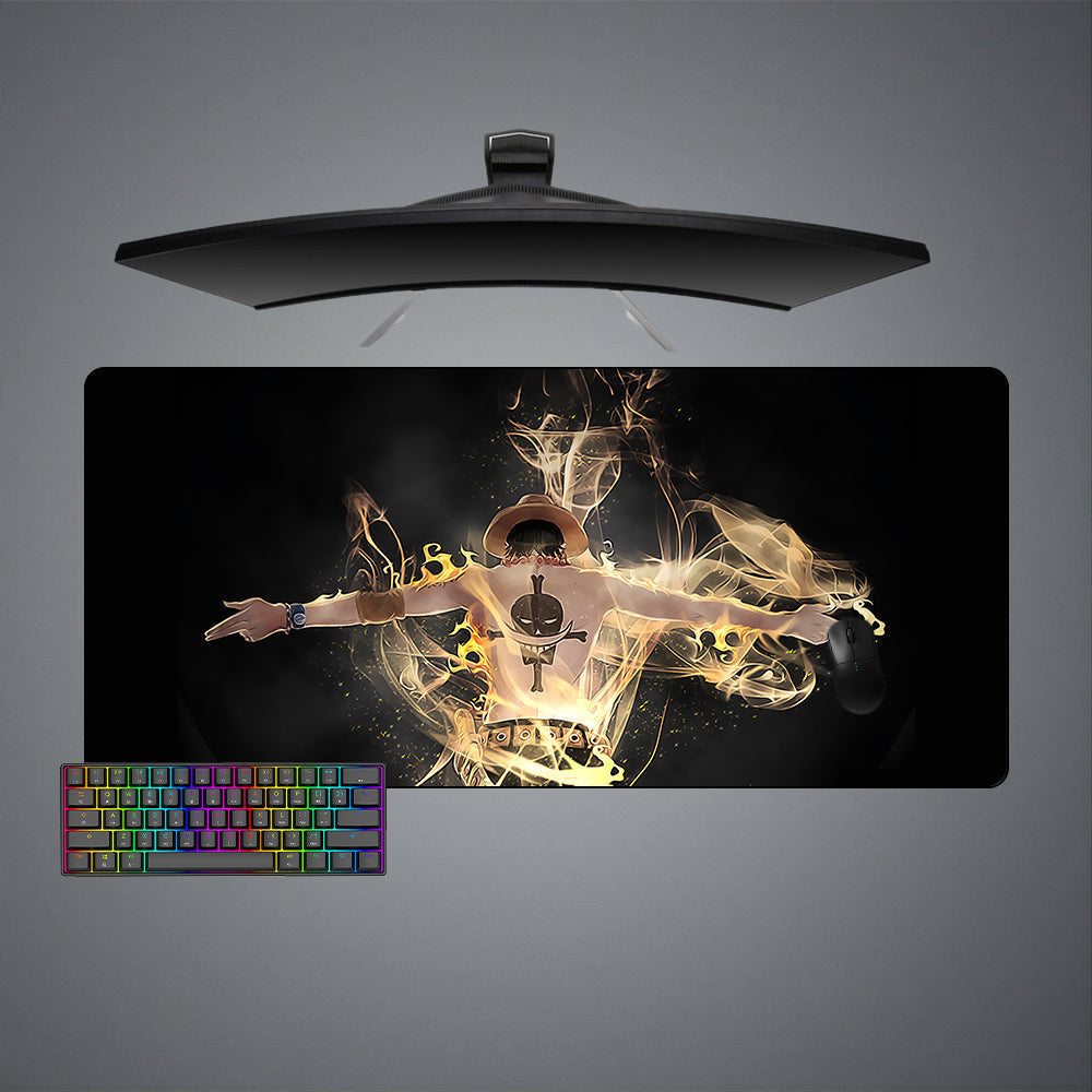Morukai "Ace Flames" One Piece Gaming Mouse Pad