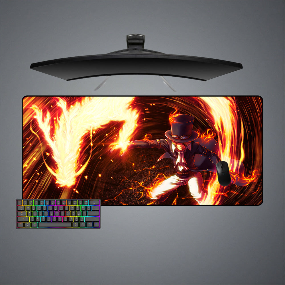 Morukai "Sabo Flame Dragon" One Piece Gaming Mouse Pad