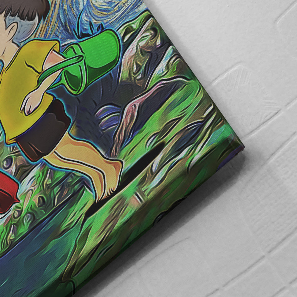 Morukai "Ponyo Starry Night Studio Ghibli Canvas Print Wall Art