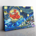 Morukai "Porco Rosso Starry Night Studio Ghibli Canvas Print Wall Art
