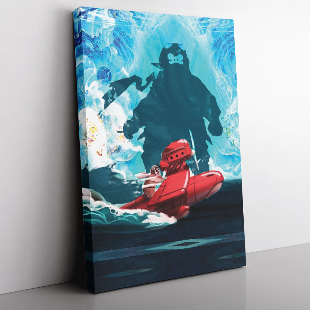 Morukai "Porco Rosso Studio Ghibli Canvas Print Wall Art