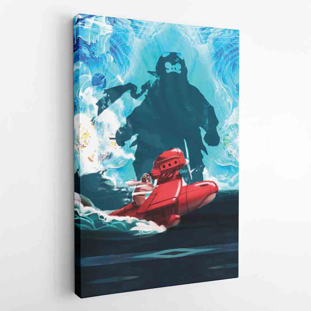 Morukai "Porco Rosso Studio Ghibli Canvas Print Wall Art