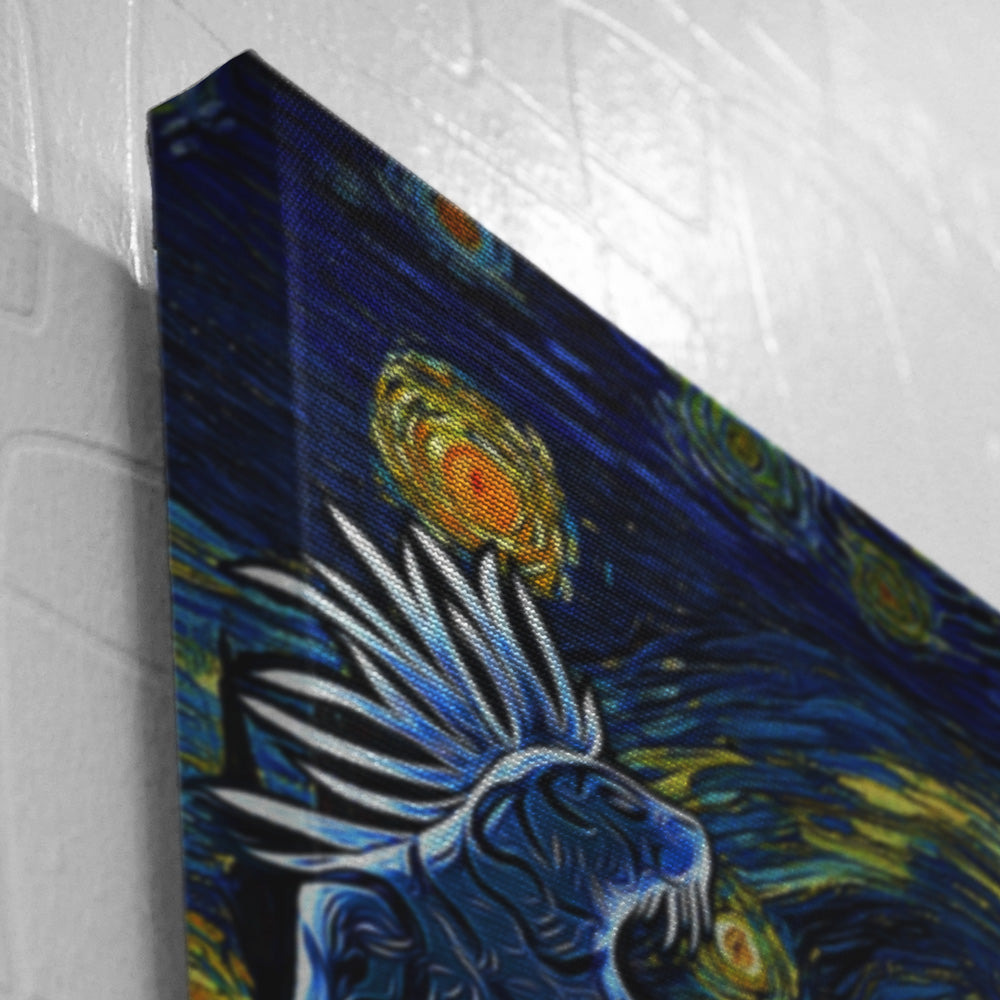 Morukai "Princess Mononoke Starry Night Studio Ghibli Canvas Print Wall Art