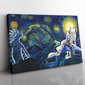Morukai "Princess Mononoke Starry Night Studio Ghibli Canvas Print Wall Art