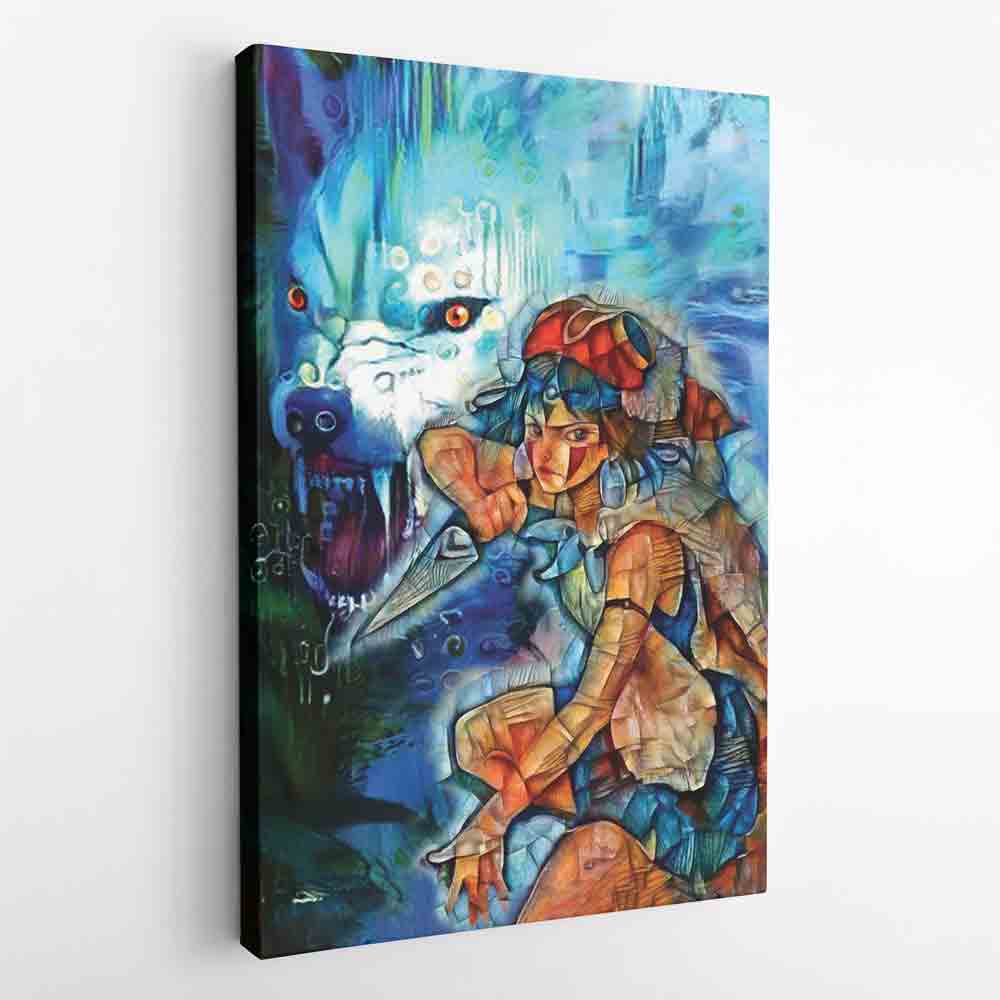 Morukai "Raging Princess Mononoke Studio Ghibli Canvas Print Wall Art