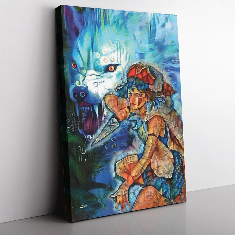 Morukai "Raging Princess Mononoke Studio Ghibli Canvas Print Wall Art
