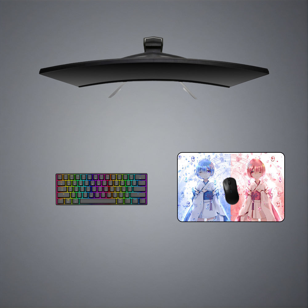 Morukai "Rem & Ram" Re:Zero Gaming Mouse Pad