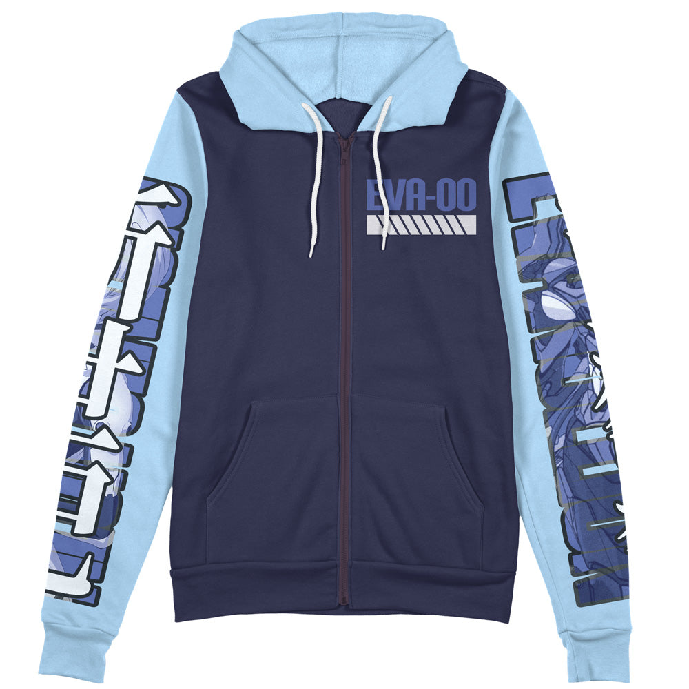 Morukai "Rei Ayanami x Eva 00 Neon Genesis Evangelion Streetwear Zip Hoodie Jacket